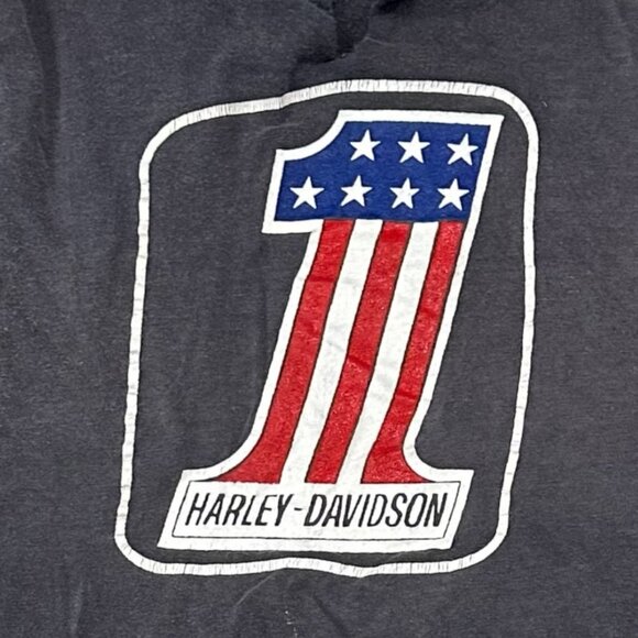 Vintage Harley Davidson Single Stitch Black TShirt Champion XL Gainesville FL - Picture 1 of 12